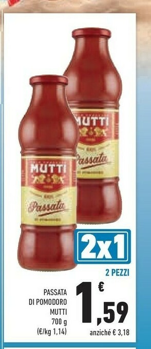 Conad Mutti Passata di pomodoro offerta