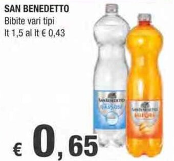 Crai San Benedetto Bibite vari tipi lt 1,5 offerta