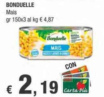 Crai Bonduelle Mais gr 150x3 offerta