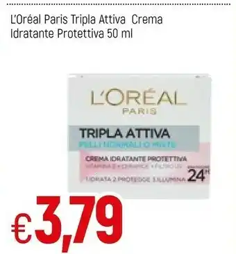Famila L'oréal Paris Tripla Attiva Crema Idratante Protettiva offerta