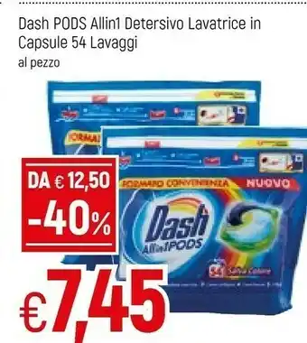 Famila Dash Pods All In1 Detersivo Lavatrice In Capsule 54 Lavaggi offerta