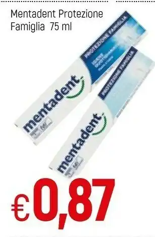 Famila Mentadent Mentadent Protezione Famiglia 75 Ml offerta