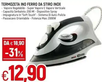 Famila Termozeta Termozeta Ino Ferro Da Stiro Inox offerta