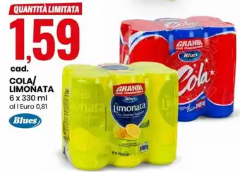 Eurospin Grandi Cola/Limonata 6 x 330 ml offerta