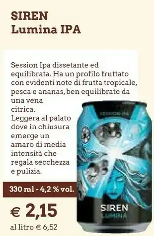 Galassia Siren Lumina IPA offerta