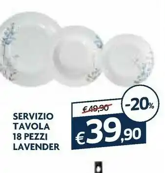 Galassia Servizio Tavola 18 Pezzi Lavender offerta