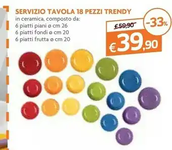 Galassia Trendy Servizio Tavola 18 Pezzi offerta