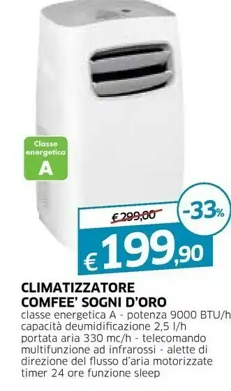 Galassia Comfeè Climatizzatore Sogni D'oro offerta