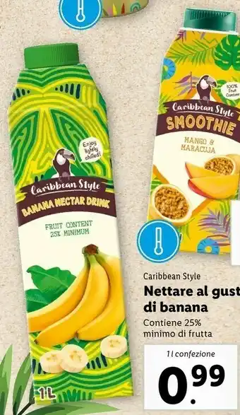 Lidl Caribbean Style Nettare Al Gusto Di Banana offerta