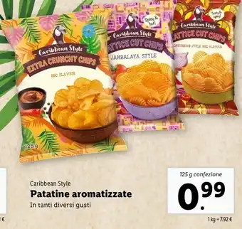 Lidl Caribbean Style Patatine Aromatizzate 125 G offerta
