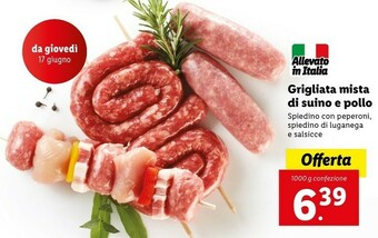 Lidl Grigliata Mista Di Suino E Pollo offerta