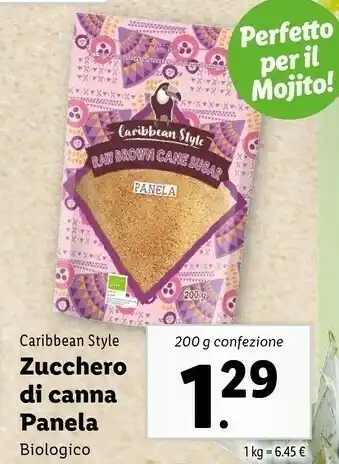 Lidl Caribbean Style Zucchero Di Canna Panela offerta