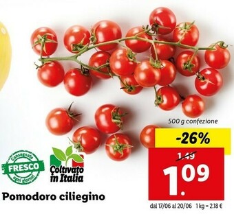 Lidl Pomodoro Ciliegino offerta