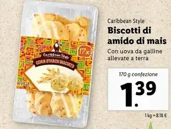 Lidl Caribbean Style Biscotti Di Amido Di Mais offerta