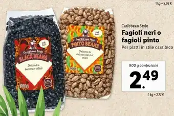 Lidl Neri Caribbean Style Fagioli 900 G offerta