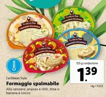 Lidl Caribbean Style Formaggio Spalmabile offerta