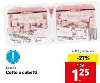 Salumeo Cotto A Cubetti