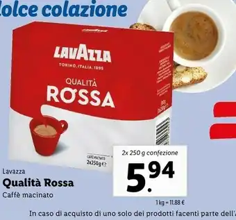 Lidl Lavazza Qualità Rossa 500 G(ml) offerta
