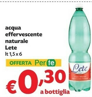 Pam Lete Acqua Minerale Effervescente Naturale offerta
