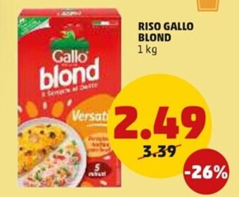 PENNY Riso Gallo Blond 1 kg offerta