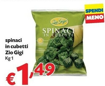 Pam Zio Gigi Spinaci In Cubetti offerta