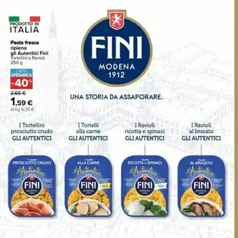 Carrefour Fini Modena Fini - Ravioli Ricotta E Spinaci Gli Autentici 250 G(ml) offerta