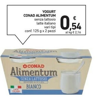 Conad Conad Yogurt Alimentum offerta