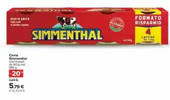 Carrefour Simmenthal Carne 560 G offerta