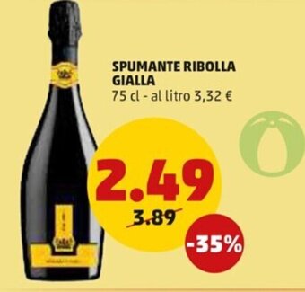 PENNY Ribolla Gialla Spumante 75 cl offerta