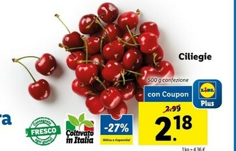 Lidl Ciliegie 500 G offerta