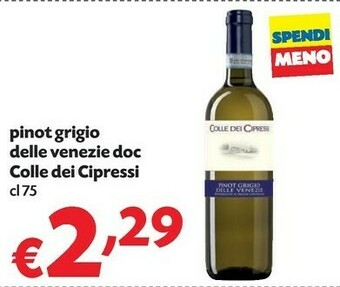 Pam Colle Dei Cipressi Pinot Grigio Delle Venezie Doc offerta