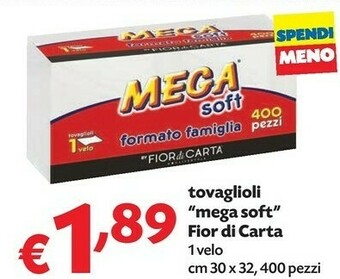 Pam Tovaglioli "Mega Soft" Fior Di Carta offerta