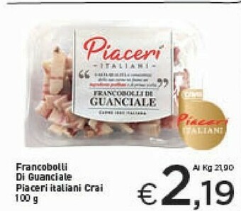 Crai Crai - Francobolli Di Guanciale Piaceri Italiani 100 G offerta
