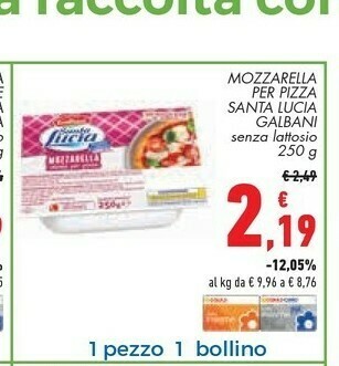 Conad Galbani Mozzarella offerta