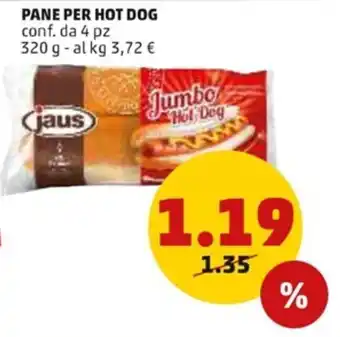 PENNY Pane per Hot Dog 4 pz 320 g offerta