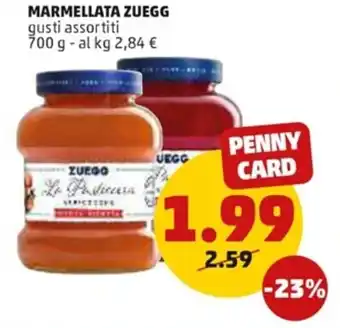PENNY Zuegg Marmellata gusti assortiti 700 g offerta