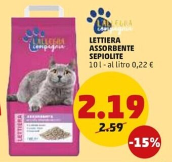 PENNY Lettiera Assorbente Sepiolite 10 l offerta