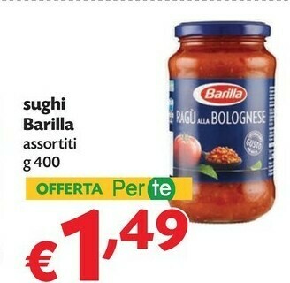 Pam Barilla Sughi per pasta offerta