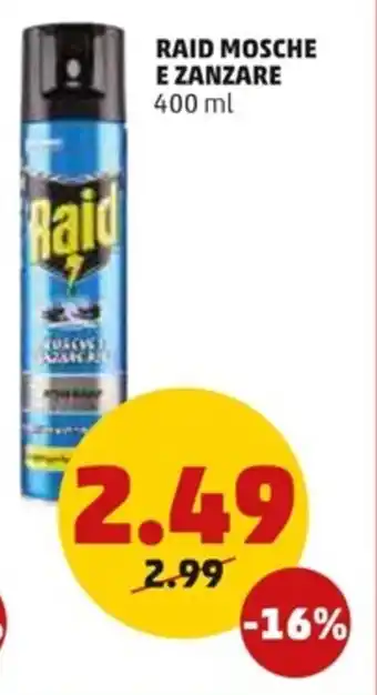 PENNY Raid Mosche e Zanzare 400 ml offerta