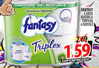 Il Genio Supermercato Fantasy Carta Igienica Triplex 4 Rotoli offerta