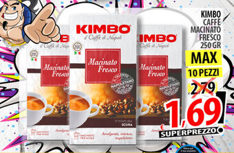 Il Genio Supermercato Kimbo Caffè Macinato Fresco 250 gr offerta