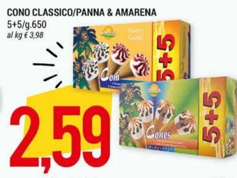Hardis Cono Classico/Panna & Amarena 5+5/g. 650 offerta