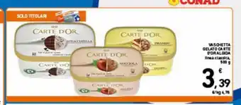 Spazio Conad Vaschetta di gelato carte d'or algida offerta