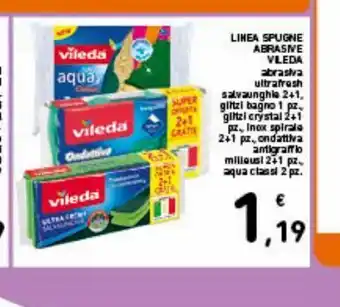 Spazio Conad Linea spugna abrasiva di alluminio vileda offerta