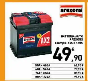 Spazio Conad Batteria auto arexons offerta