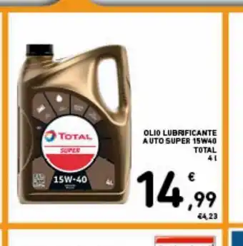 Spazio Conad Olio lubrificante auto super 15 w40 total offerta