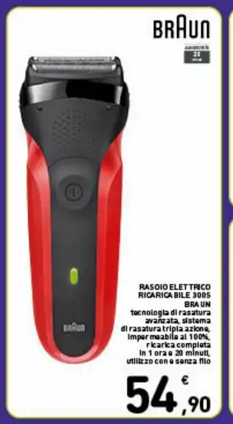 Spazio Conad Rasoio elettrico ricaricabile 3005 braun offerta