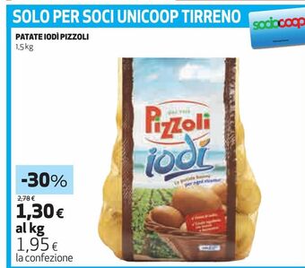 Coop Patate iodí pizzoli offerta