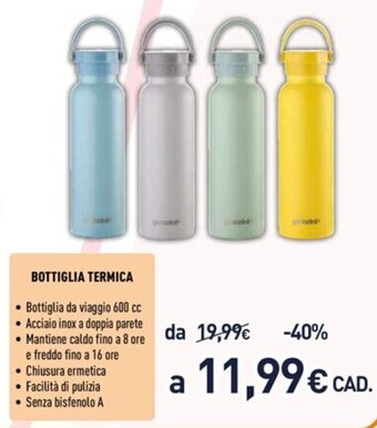 Unieuro Bottiglia Termica offerta