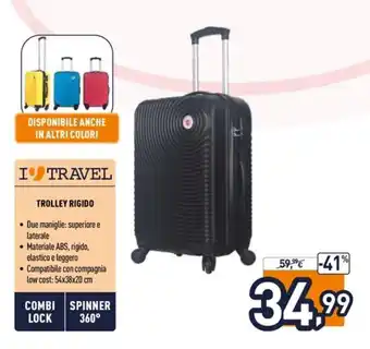 Unieuro I Love Travel Trolley Rigido offerta